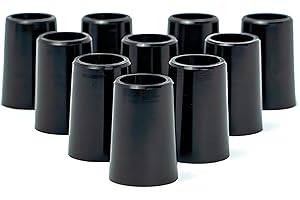 The Golfer's Workshop .355" Taper Tip Black Golf Club Ferrules | Durable Black Plastic, Fits Steel & Graphite Shafts | Easy D