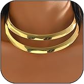 Long tiantian Chunky Gold Necklace Statement Gold Choker Necklaces for Women Exaggerated Ethnic Big Statement Necklaces Vintage Accessories for Women