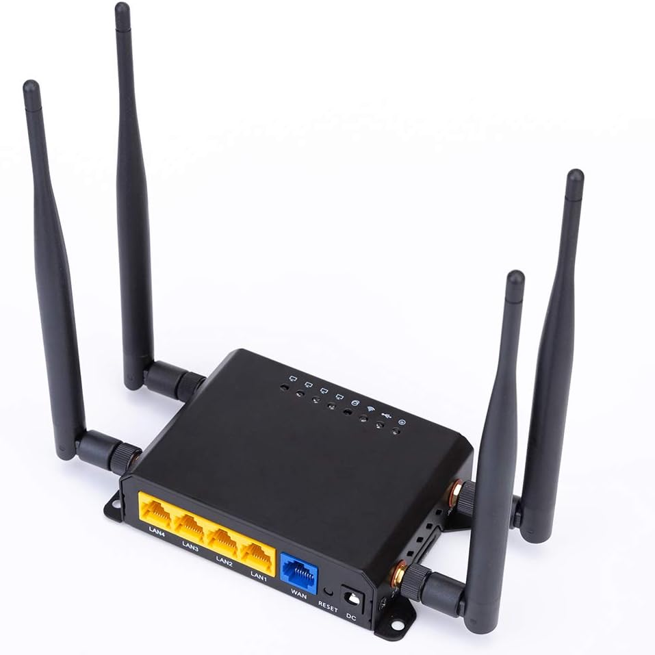 Cigooxm X10 4G LTE OpenWRT Smart Router Extender High Power SIM Card WiFi Wireless External 5dbi Antenna Modem 300Mbps Qualcomm Chip CPE America Version