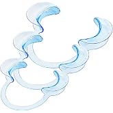 Dental Cheek Retractor C Shape Mouth Opener Size S,M,L, Pack of 3 (Blue, 3PCS-S/M/L)
