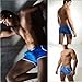 Zehui Mens Swimming Trunks Shorts Slim Wear Swimsuit Blue Waist 29-31