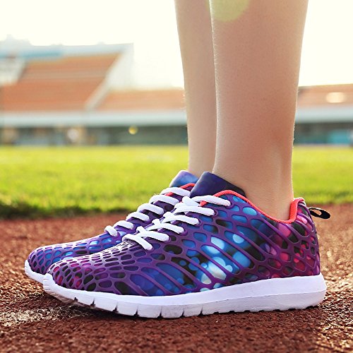 Mysky Fashion Unisex Women Men Leisure Camouflage Comfortable Cross Tie Mesh Running Sport Shoes Sneakers - Thumbnail 3