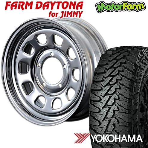 モーターファーム タイヤホイールセット Farm デイトナ クローム 16 5 5j 5h ヨコハマ ジオランダー 225 Daytona 新作製品 世界最高品質人気 Geolandar Yokohama G003 マッドテレイン 75r16 Mt