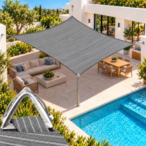Shademart 27' x 33' Grey Heavy Duty Rectangle Outdoor Patio… at Amazon