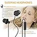 MAXROCK Wired Headphones in-ear Headphone Sports Earphone Wired Stereo Sound Noise Cancelling Earbuds (Black)