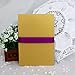 NATURE WORSHIP 50-Pcs Exquisite Carving Wedding Invitation Kits with Silk Ribbon, Gold