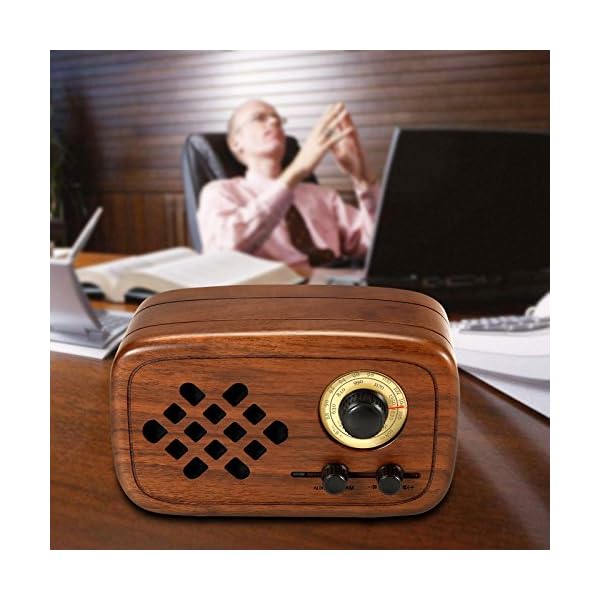 Radio FM AM Bafle Btoot hecho a mano Madera - Imagen 5