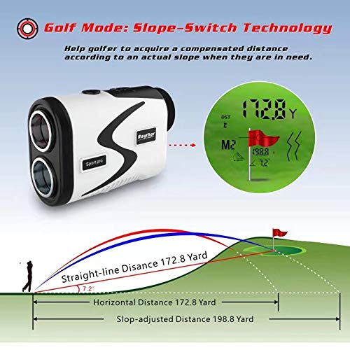Raythor Golf Rangefinder, 6X Rechargeable Laser Range Finder 1000 Yards