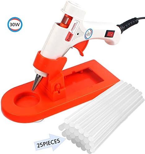 Esste 30W Mini Hot Glue Gun Kit-High Temperature Repair Tool With Gun Stand Socket and 25 Pieces Melt Glue Sticks for DIY Craft Projects Strong Bond (hot gun)