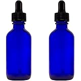 Greenhealth - Pack of 2 - Cobalt Blue Glass Bottle 2oz with Glass Dropper