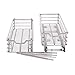 Household Essentials Narrow Sliding Cabinet Organizer, Two Tier Chrome Organizer, Chrome, Great for Slim Cabinets in Kitchen, Bathroom and More