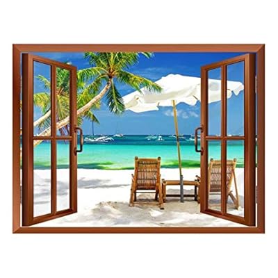 Tropical Beach Scenery Removable Wall Sticker/Wall Mural - 36