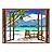 Tropical Beach Scenery Removable Wall Sticker/Wall Mural - 36"x48"