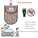 Key Fob Protector Faraday Bag, Faraday Cage Pouch Fob Guard Rfid Key Fob Blocker Protector Signal Blocking Bag Pocket, Block Signal Security Keyless Entry Key Fobs, Car Keys, Rf Anti-Hacking (Brown)