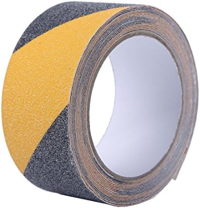 EONBON Black and Yellow Anti Slip Tape, Anti Slip Hazard Tape, Safety Grip Tape - 2 Inch x 10 Meter (32.8 Feet)