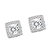 Adeser Jewelry Girls White Gold April Birthstone Promise Engagement Studs White Diamonds Stud Earrings