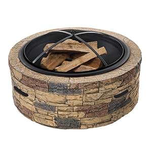 Sun Joe Cast Stone Fire Pit Sjfp35