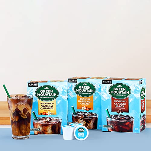 GREEN MOUNTAIN COFFEE ROASTERS ICED CLASSIC BLACK, SINGLE SERVE KEURIG K-CUP PODS, MEDIUM ROAST ICED COFFEE, 12 COUNT