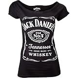 Jack Daniels Women's Classic Scooptop T-Shirt Small Black