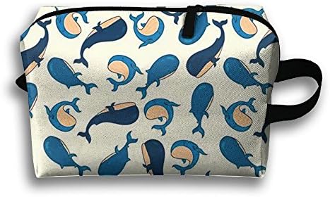 SHEERY Blue Cartoon Wahle Travel Storage Bag Travel Organizers Clutch Bag