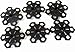 Columb Removable Rubber Snowflake Disk Basket for Hiking Poles, 6 pack (Six)
