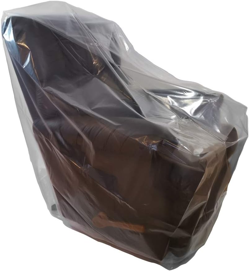 Wowfit Furniture Cover – Dust-Proof Moving Bag for Chairs, Recliners, & Moving Boxes – Clear & Odorless Plastic Bag for Moving – 4mil Thick Chair Cover – 34W x 42D x 65/48H Inches: Kitchen & Dining