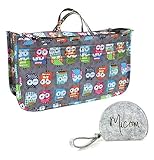 Cosmetic Bag for Women Cute Printing 14 Pockets Expandable Makeup Organizer Purse with Handles