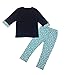 JOYEBUY 2PCS Kids Baby Girls Clothing Sets Half Sleeve Boss T-shirt+Long Pants