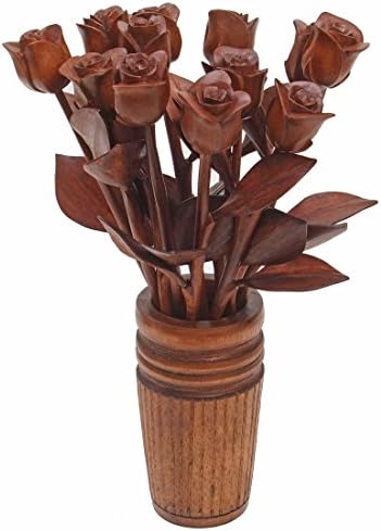 5th (fifth) Wedding Annniversary gift of traditional wood rose bouquets by year (5th Wood (natural))
