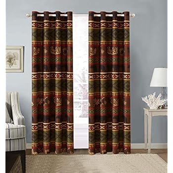 Southwestern Great Outdoors Cabin Lodge Curtain Window Treatment