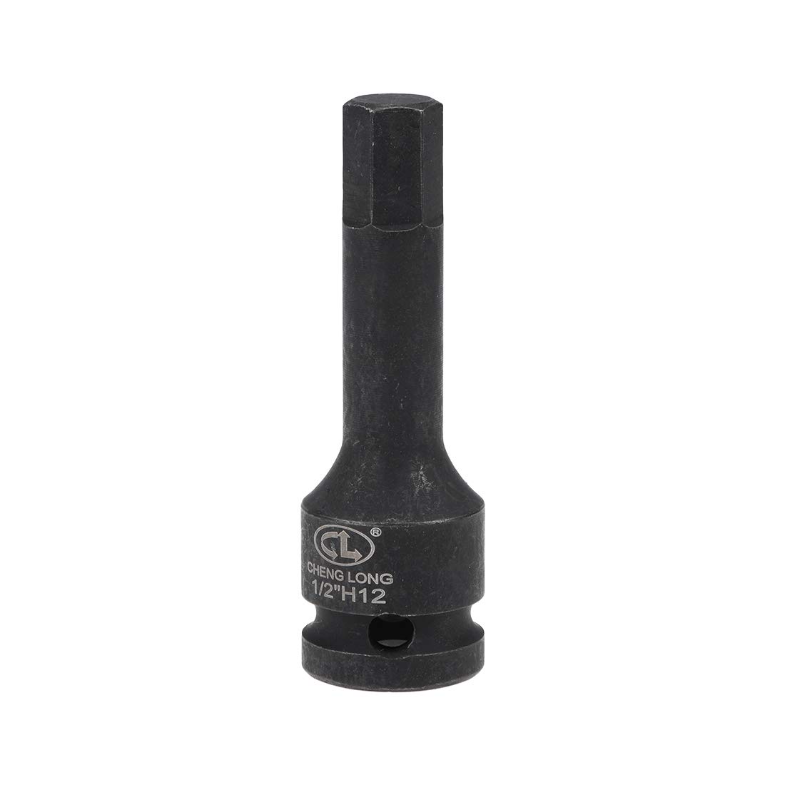sourcing map 1/2" Drive x H12 (12mm) Impact Hex Bit Socket, Metric 3" Length, Cr-Mo Steel