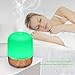 Humidifier Diffuser Cool Mist, EgoEra Ultrasonic Aroma Diffuser Humidifier, Wood Grain Aromatherapy Machine with 4 Hours Timer, 7 Colors Changing LED Lights