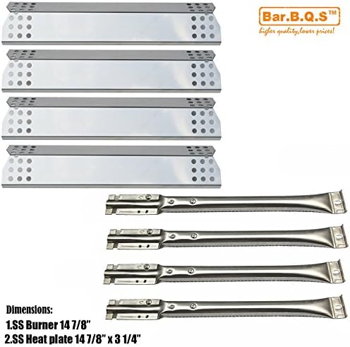 Barbecue Gas Grill Replacemen​t Parts SS Burner &amp; Stainless Steel Heat Plate For Nexgrill 720-0783C, 720-07831 Gas Grill Models