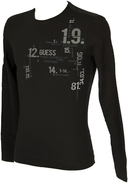 tee shirt guess homme manche longue