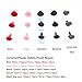 BITEYI Plastic Colorful Safety Plush Noses with Washers 130 Pcs 12-16mm DIY Craft Eyes for Making Doll,Puppet,Plush Animal Toys