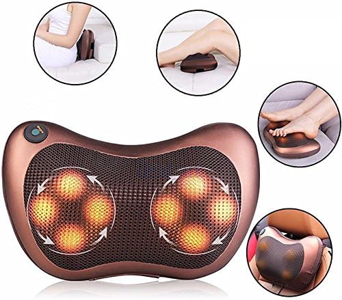 Joney Premium Portable Shiatsu Massage Pillow For Back, Shoulders &amp; Neck Pain Relief - Deep Kneading Technology Provides Maximum Comfort and Relaxation by Sleep Restoration