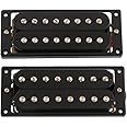 LYWS Black 8 String Guitar Pickup Set Double Coil Humbucker For Electric Guitar