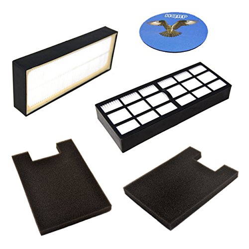 HQRP 2-Pack Filter Kit for Eureka Altima 2950AV, 2961AVZ, 2961BVZ, 2961TUR, 2991AVZ, 2993AV, 2996AVZ, 2996BVZ, 2996DVZ Upright Vacuum Cleaner Coaster