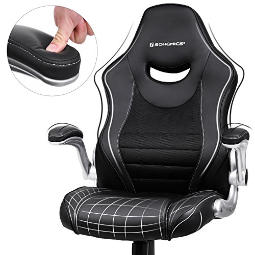 SONGMICS Ergonomic Gaming Office Chair, Height Adjustable Racing Chair