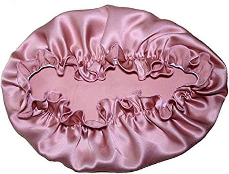JULY SHEEP Silk Night Cap Silk Sleep Bonnet Head Cover for Hair&Scalp Beauty,Pefect Black,1pc