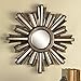 Small Gold Deco Sunburst Convex Wall Mirror
