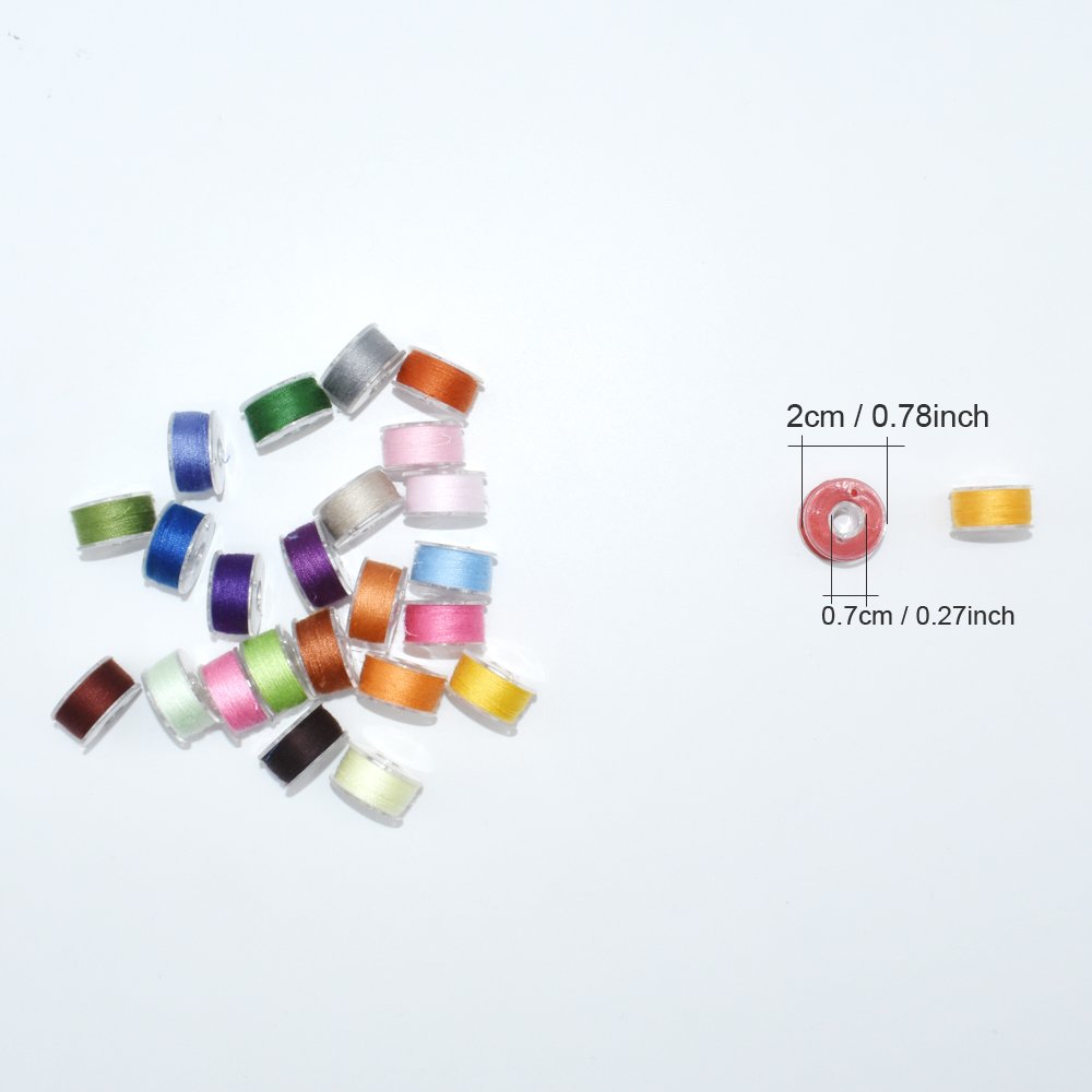 Renashed 25 Color Sewing Thread Needles Set Machine Bobbins And