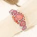 CiNily Rhodium Plated Created Orange Fire Opal Orange Garnet Women Jewelry Gemstone Ring Size 6