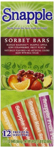 Snapple Freezer Bars, 12 Count (Pack of 8)