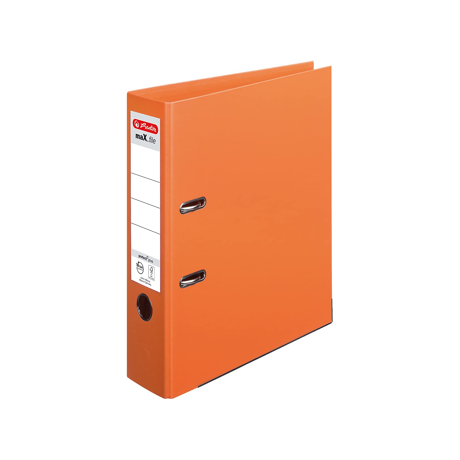 Herlitz Ring Binder – Orange 10834471 Polypropylene (PP) A4 Ring Binders (Polypropylene (PP), Orange, 8 cm) — image 1