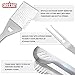 GRILLART Grill Utensil BBQ Tools Set Reinforced Tongs 3-Piece Heavy Duty Stainless-Steel Barbecue Grilling Accessories, Metal Spatula, Tongs, Fork -Bonus Insulated Gloves (Orange)