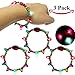 Joyin Toy 3 Pack LED Light Up Christmas Bracelets Set For Holiday Party Favors Goodie Bag Filler Stocking Stuffers