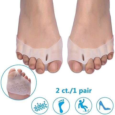 Toe Separator - Opoway Gel Toe Stretcher - Forefoot Cushion for Foot Pain Relief - Prevent Calluses and Blisters - For Men and Women