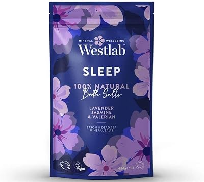 WESTLAB Bath Salts Lavender Jasmine 454G Relaxing Aromatherapy Spa Bath
