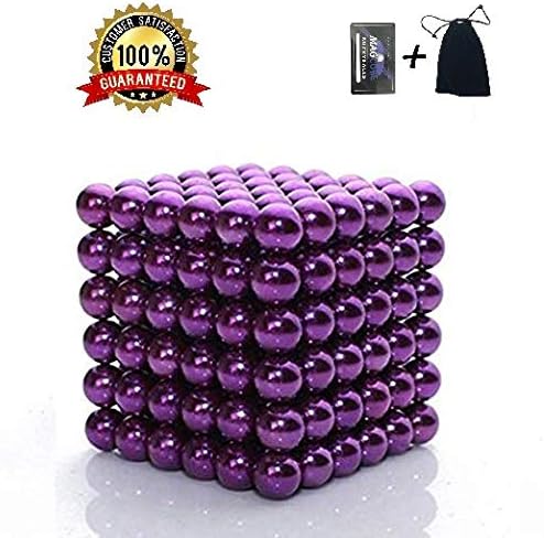 JTianYun Brain Teaser，5MM 216-Pieces Cube Toy，Multi-Use Magic Sculpture Building Blocks Toy for Children Intelligence Learning & Office Toy for Stress Relief for Kids or Adults,Purple 06